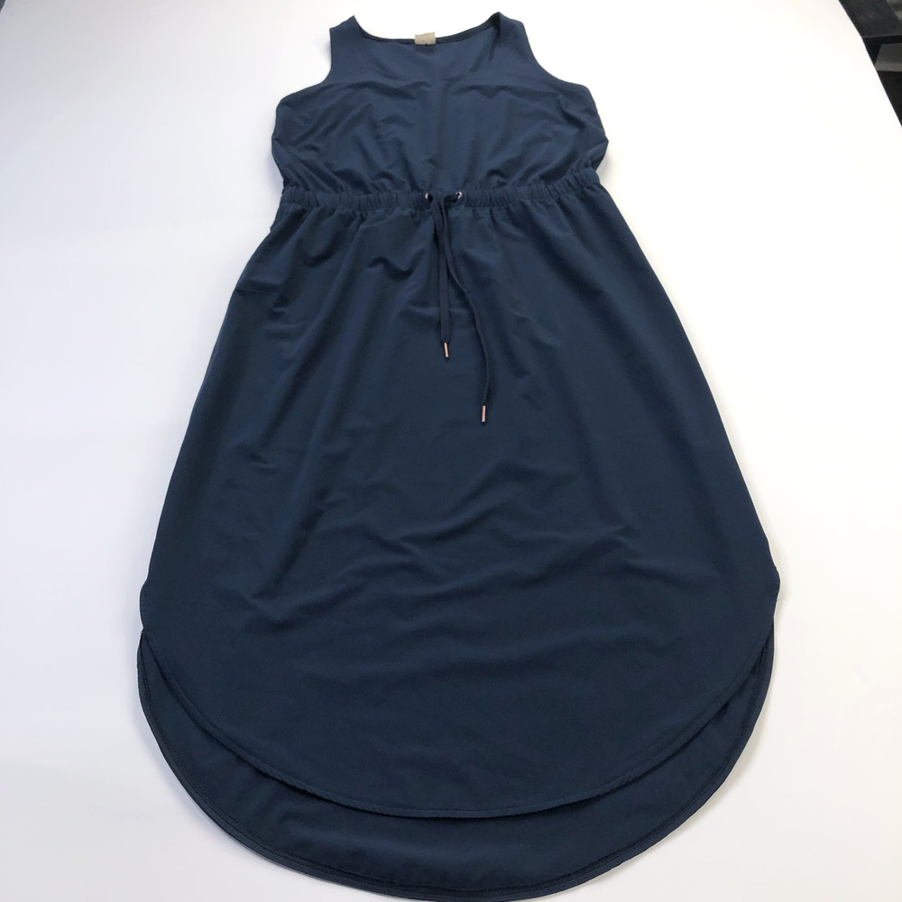 Calia Large Travel Athletic Elastic Waist Drawstring Midi Dress Blue MINT